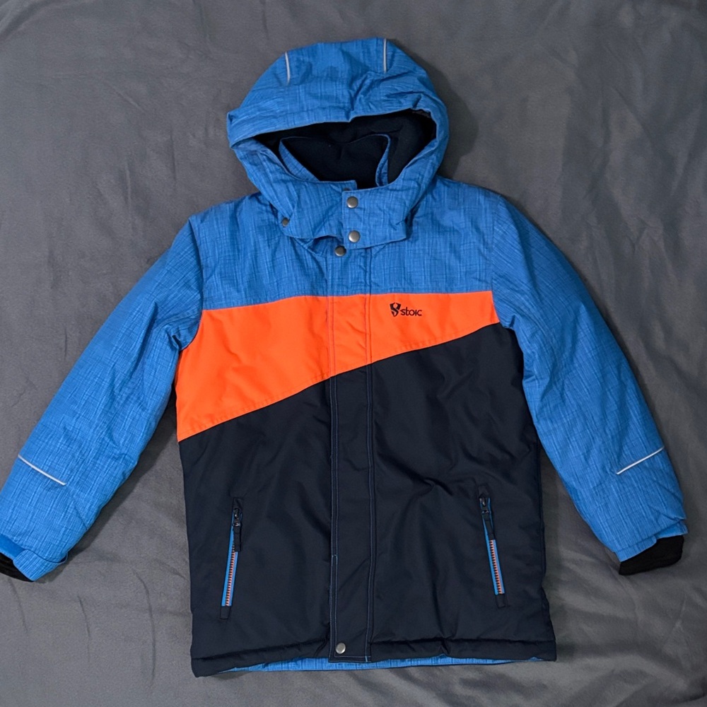 Stoic Kids Blue and Orange Winter Ski Snowboard Jacket